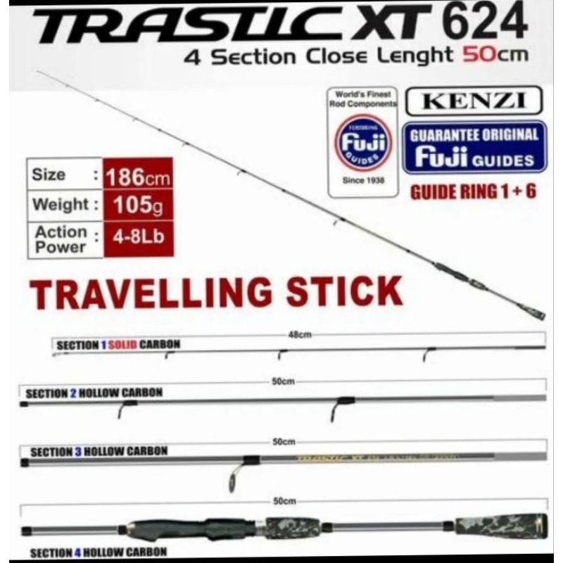 Rod KENZI TRASTIC 624 / 186 cm (Line Test 4-8lbs)