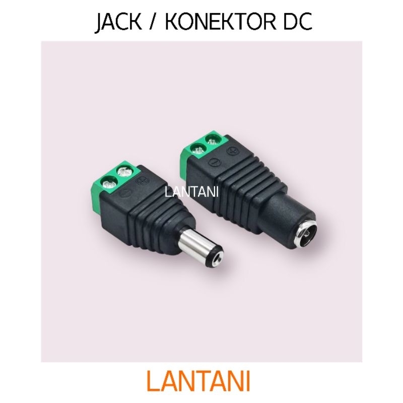 JACK JEK DC MALE KONEKTOR DC FEMALE DINAMO POMPA AIR 12 V