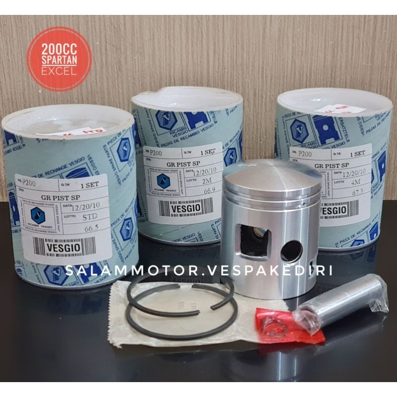 seher vespa 200cc spartan piston 200cc vespa klasik spartan excel 200 vesgio