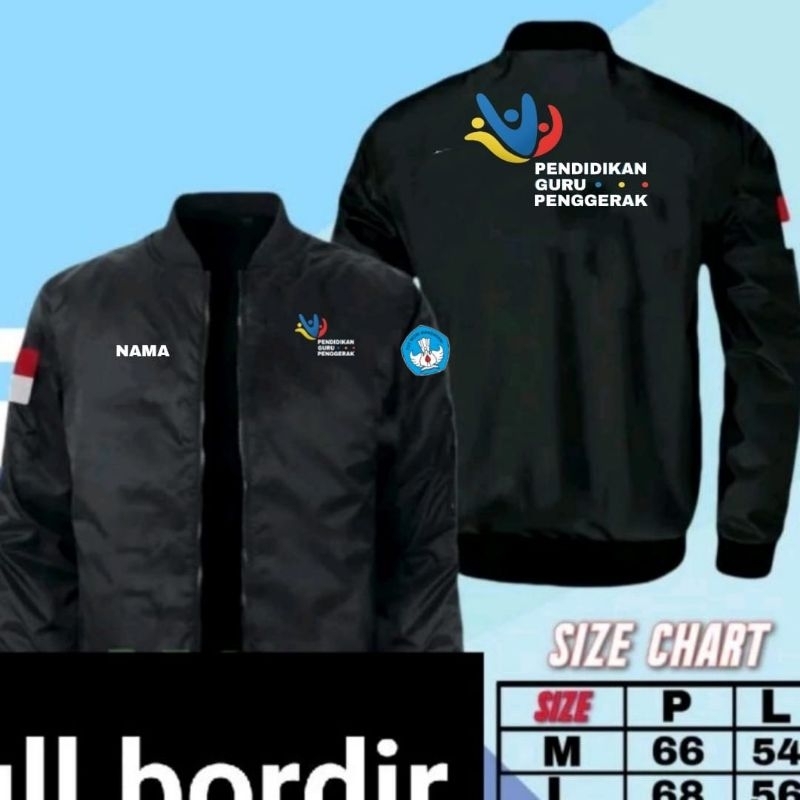 jaket bordir guru penggerak jaket bomber guru full bordir jaket penggerak jaket bomber guru penggera
