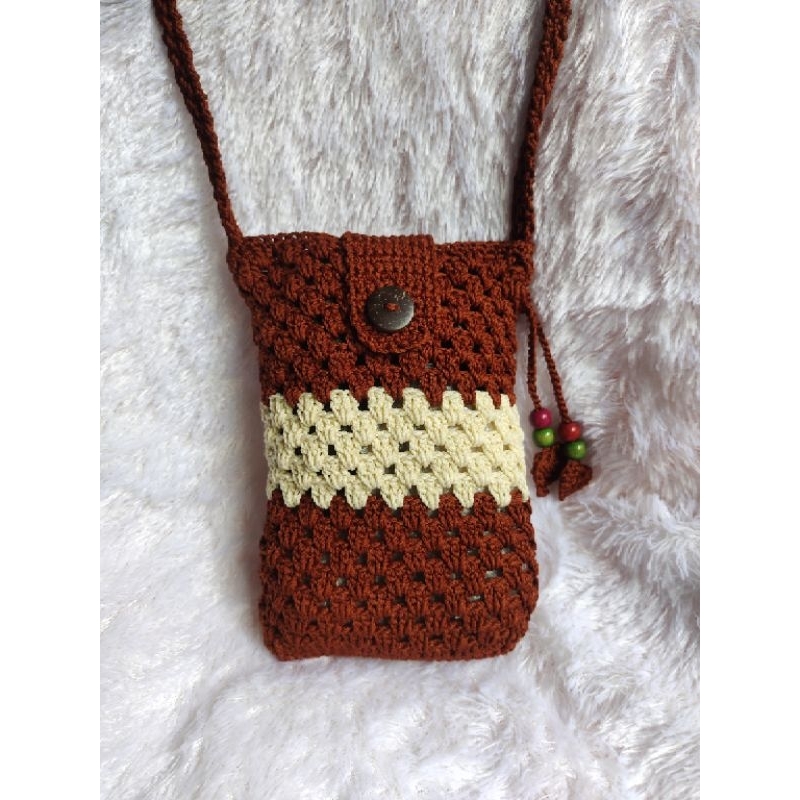 tas hp rajut cantik handmade