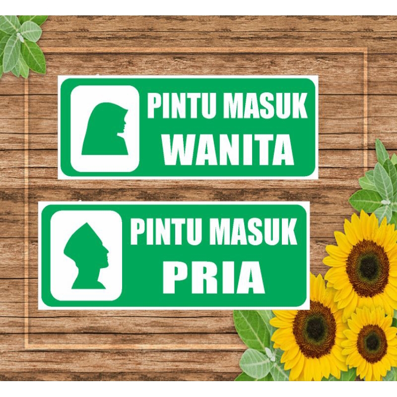 

STIKER PINTU MASUK WANITA 30x15cm