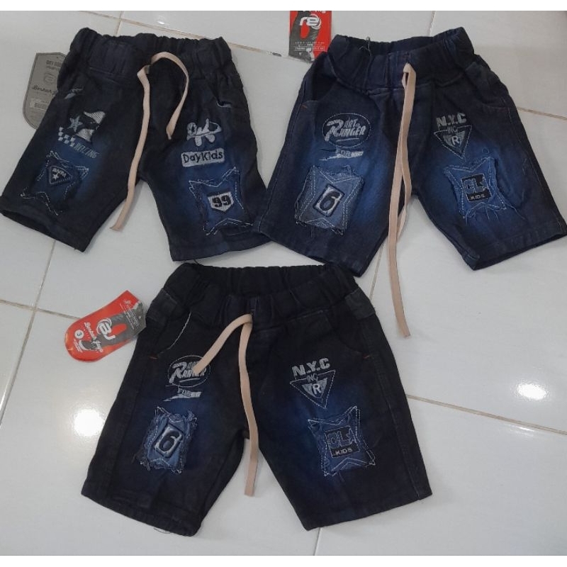 celana pendek jens denim anak