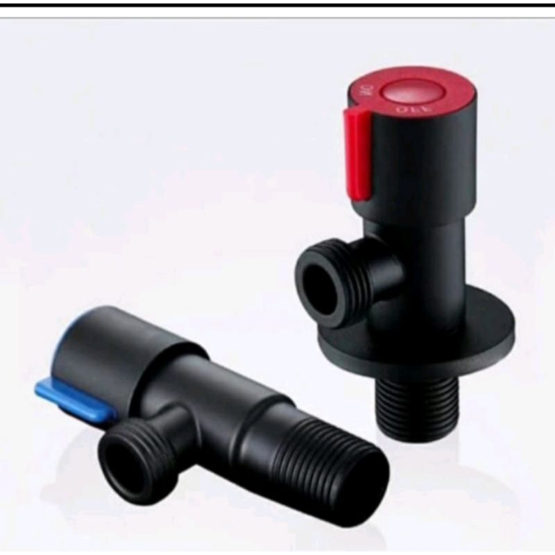 Stop Kran Tanam T Cabang stainless black hitam