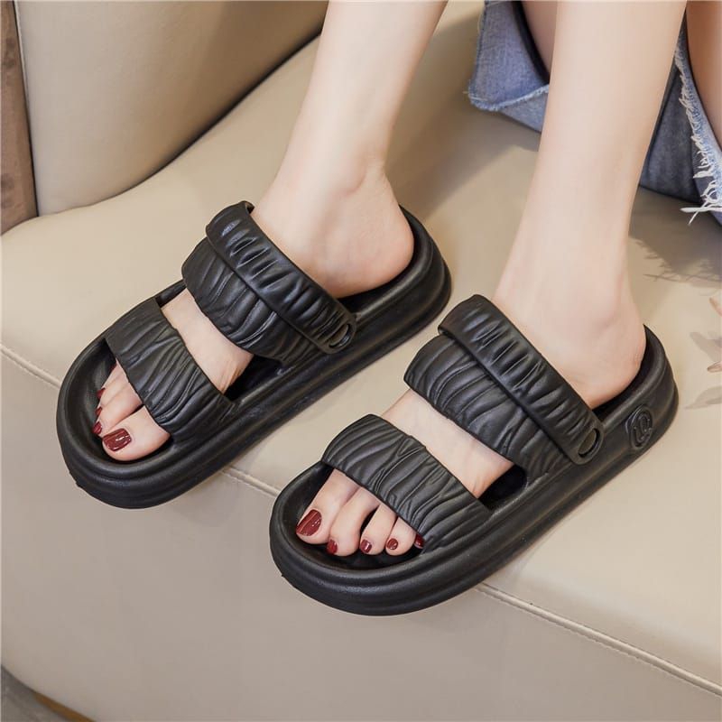 Sandal Gunung Wanita Korea Jisoo Sepatu Sendal Slip On