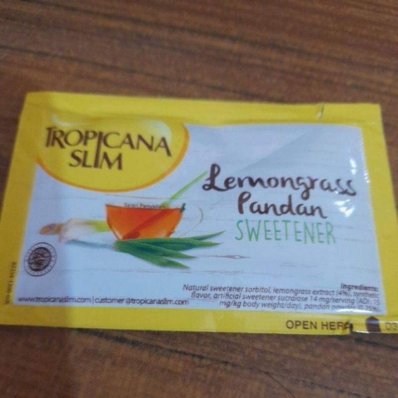 

tropicana slim lemongrass pandan sweetener