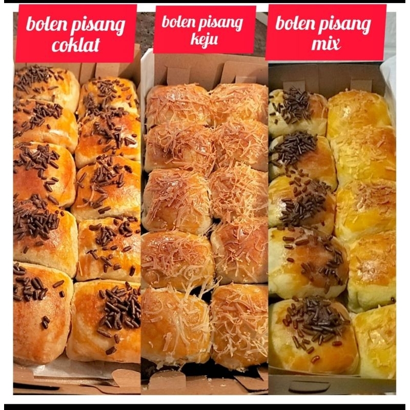 

bolen pisang coklat dan keju bandung