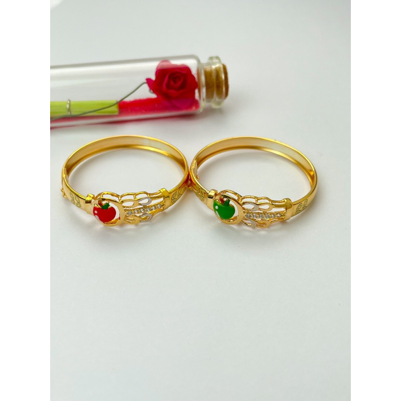 GELANG BANGKOK ANAK PERAK ASLI LAPIS EMAS 24K S925 CC297