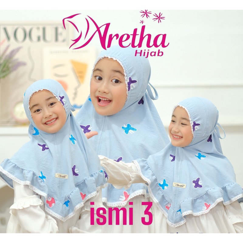 Hijab instan Anak Crincle Bergo ISMI LOVE By Aretha