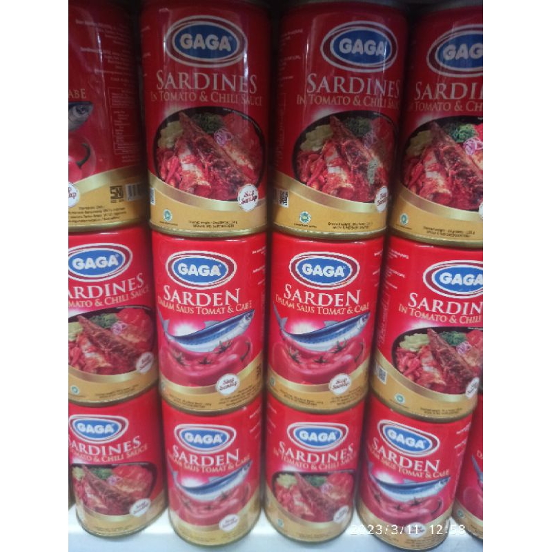 Gaga Sarden Tomato &amp; chili souce 155gr termurah