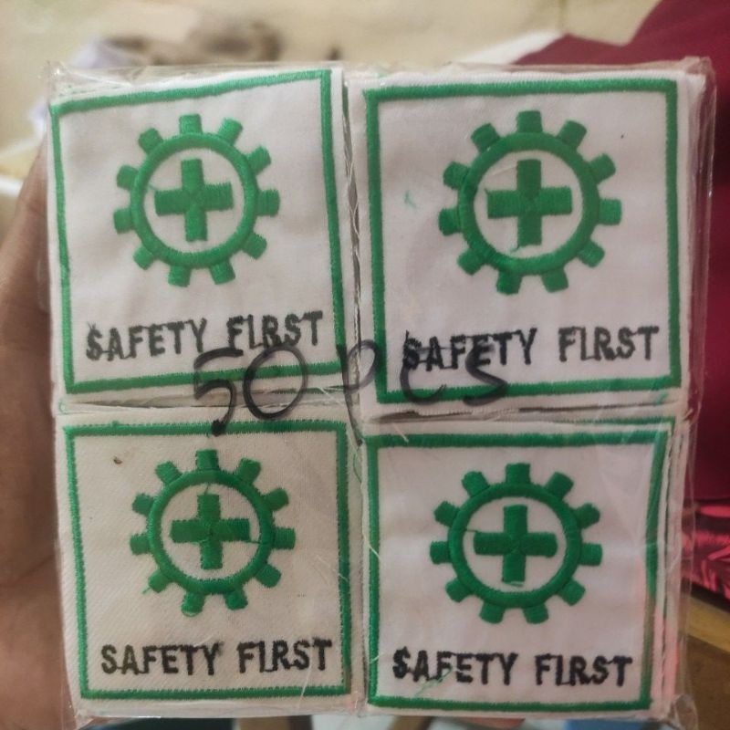 logo safety first bordir