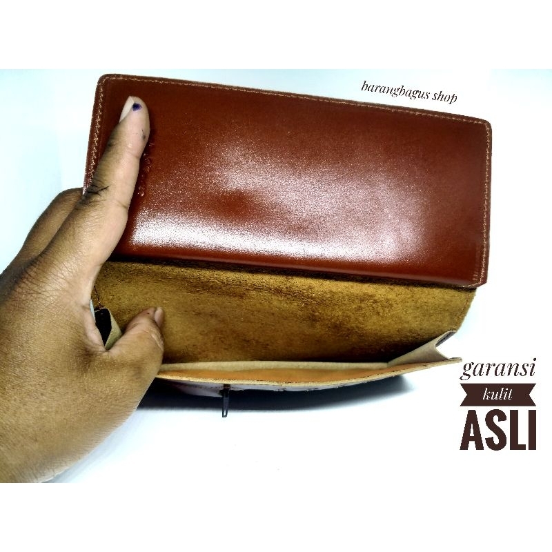 Dompet panjang garansi full Kulit asli Pria wanita Import kickers