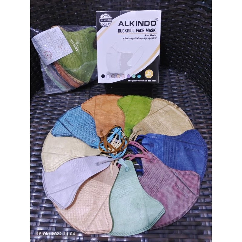 MASKER DUCKBILL ALKINDO WARNA TRENDY ISI 50PCS