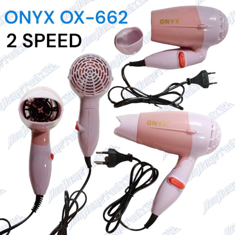 Hair Dryer Lipat Mini ONYX - 662 500 Watt / Pengering Rambut