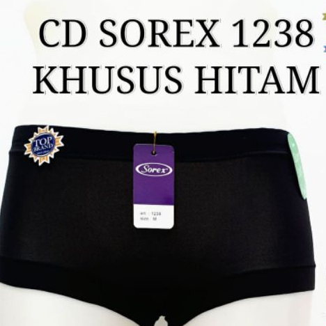 3 PCS TOKO  | Cd Sorex 1238 Khusus Hitam Cutting Maxi Celana Dalam Wanita Khusus Hitam Cd Wanita Sor