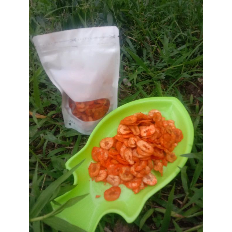 

Keripik pisang koin rasa balado