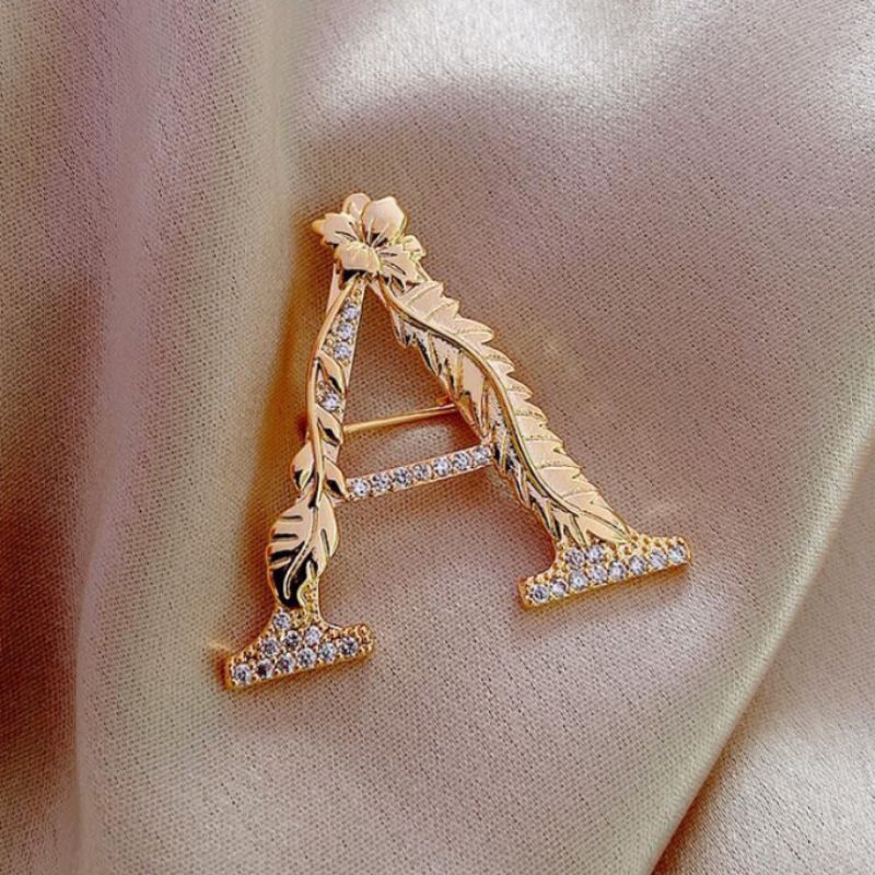 Bros Import Premium Huruf A / Bros Jilbab Import Inisial / Bros Jilbab Cantik Alphabet / Bros Krista