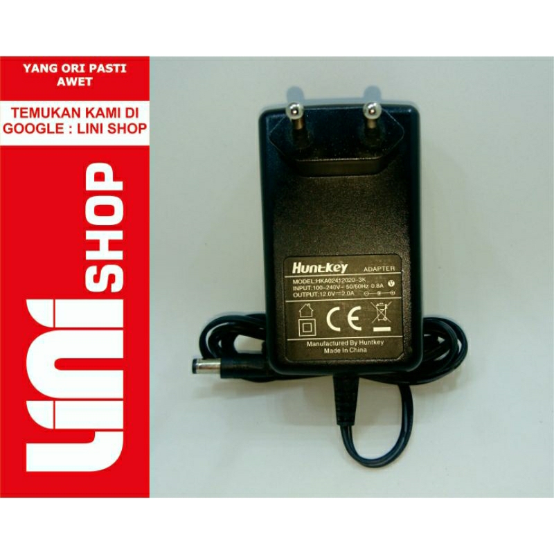 ADAPTOR CHARGER HUAWEI HUNTKEY 12V 2A ORIGINAL CCTV LED MODEM ROUTER HUAWEI DVR