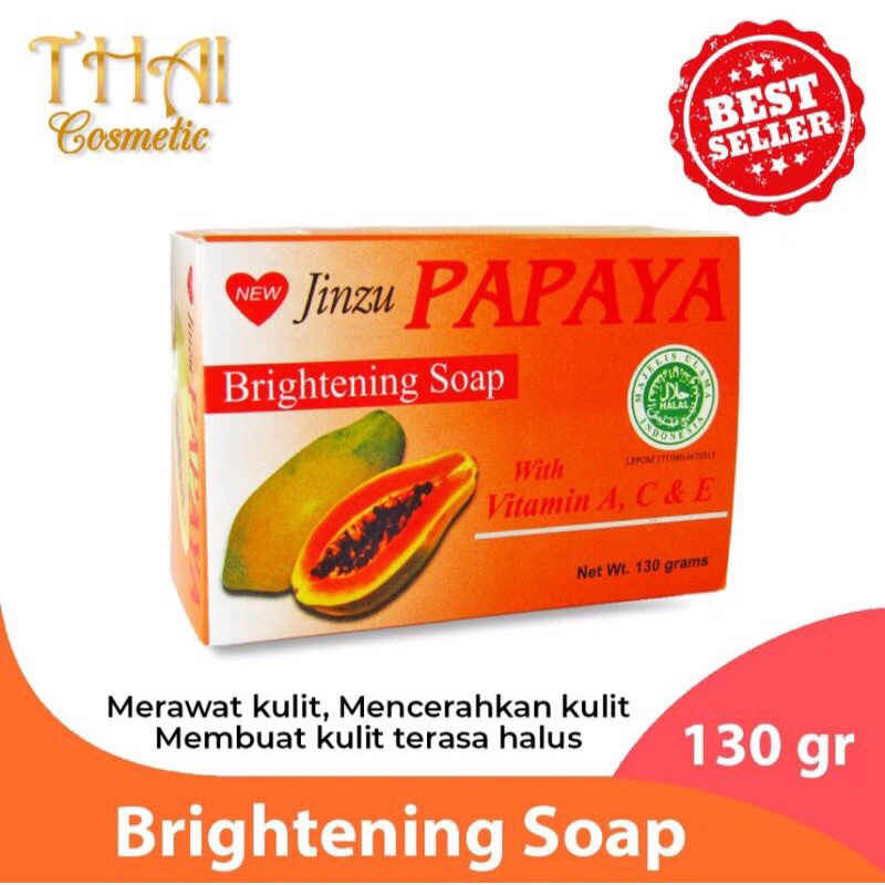 Jinzu Papaya Brightening Soap/ Sabun Pepaya 130gr