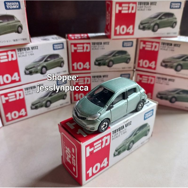 TOMICA TOYOTA YARIS VITZ #104 TAKARA TOMY DIECAST MOBIL HATCHBACK CITY CAR KOLEKTOR MAINAN CARS TOYS