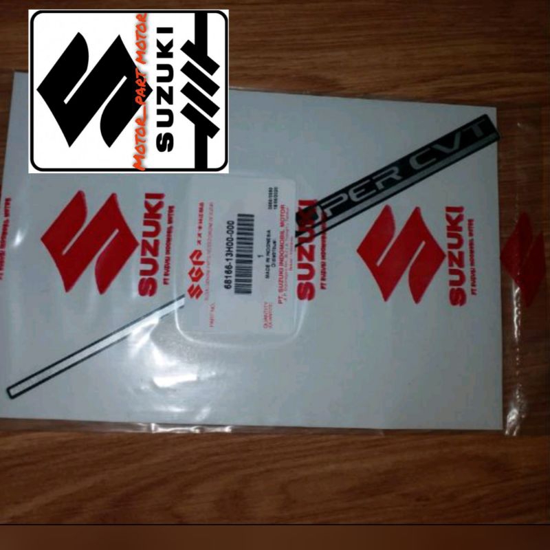 striping stiker sticker label super cvt box filter skywave hayate 125 original Suzuki