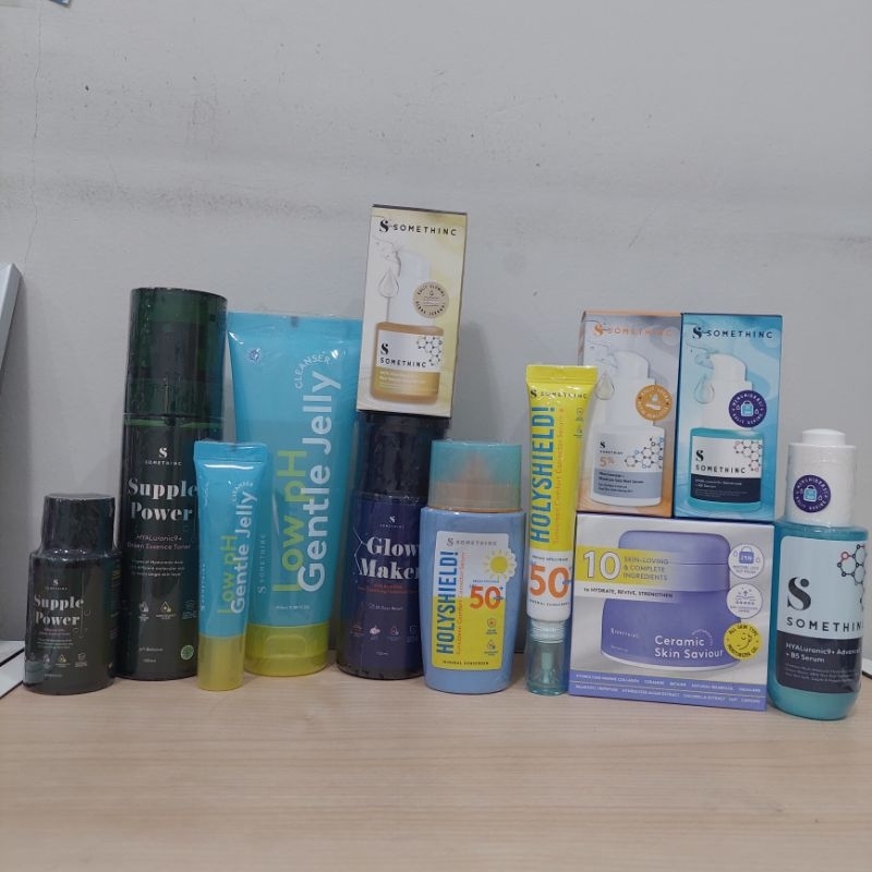 Somethinc Supple Power | Glow Maker Toner | Low pH Gentle Jelly Cleanser | Holyshield Sunscreen | 60