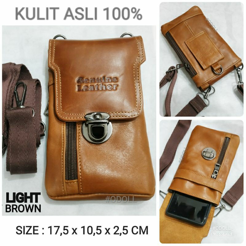 Tas Hp Kulit Waistbag Tempat Hp Kulit Asli