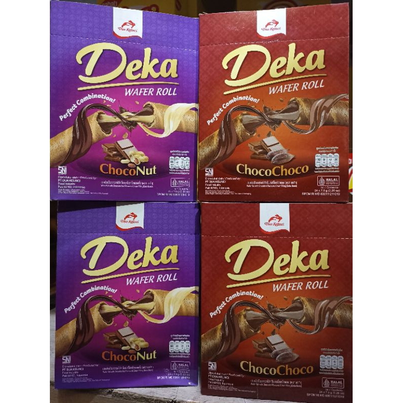 

DEKA Wafer Roll kemasan Box | Deka Roll Wafer 1 box 24pcs | Deka Coklat