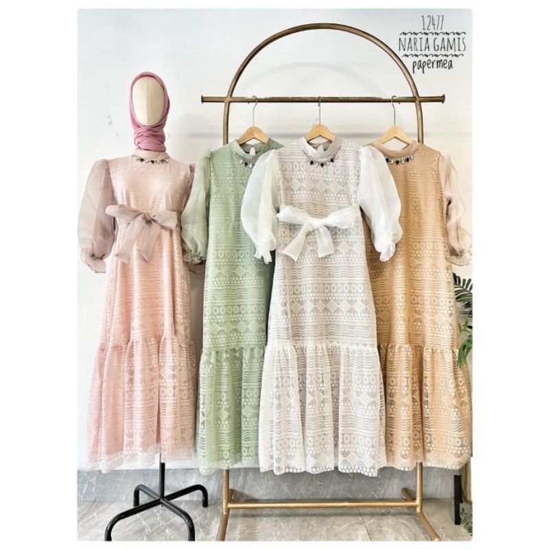 gamis brukat papermea