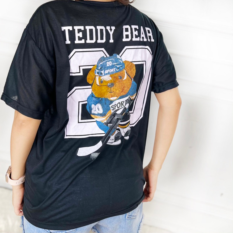 AFI - MC - Kaos Oversize Wanita Teddy Bear 20 (LD 106, P 55)