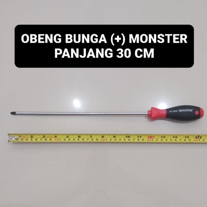 MONSTER Obeng Bunga (+) 30 CM Gagang Karet