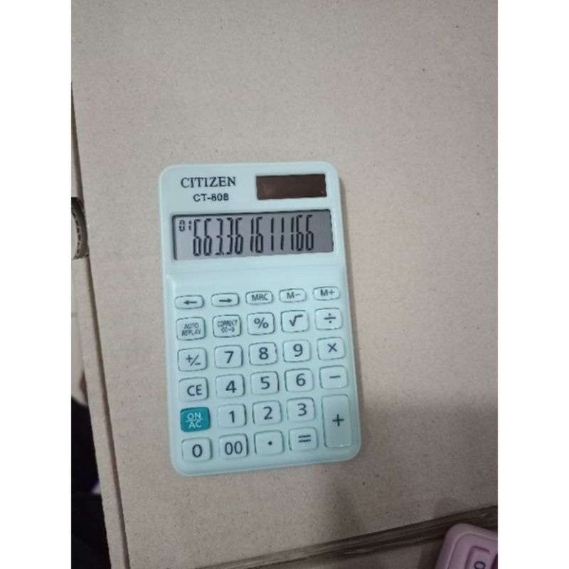 Kalkulator Calculator Citizen CT 808 12 Digit Warna Menarik CT-808