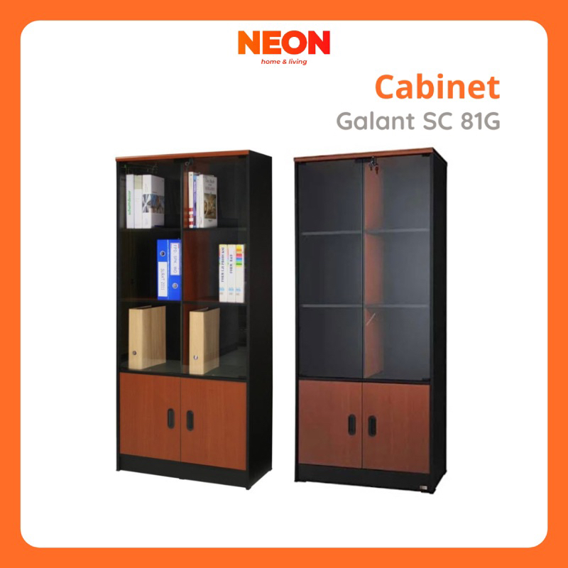 NEON Lemari Arsip Kantor Galant SC 81G | Lemari File | Rak Buku Kayu Minimalis