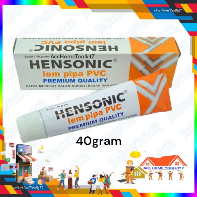 Lem pipa PVC 40 gram / Lem Paralon / Henconic