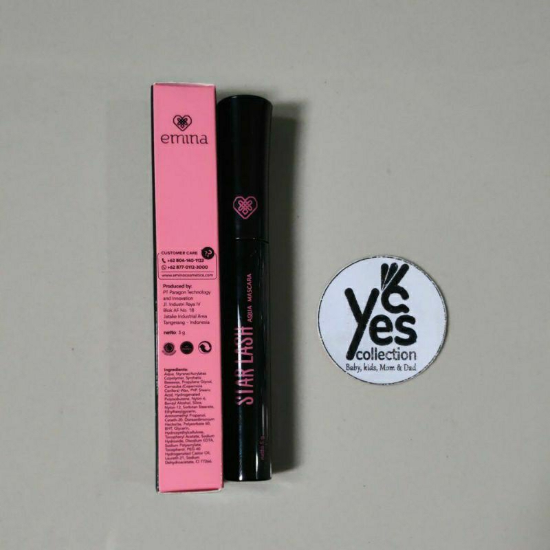 Emina Mascara 5 gr Star Lash Aqua Make up Mata Eye Perawatan Kecantikan Maskara