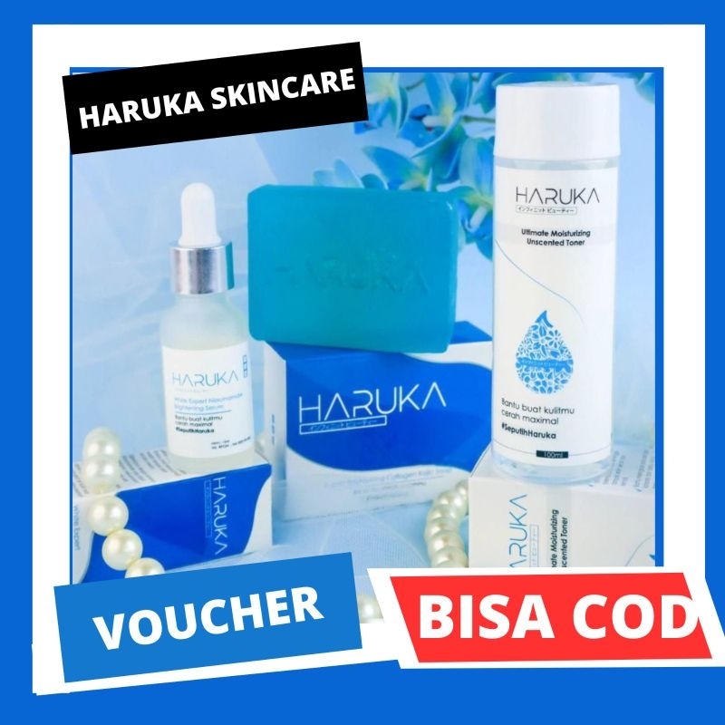 Free Pouch [ PAKET HARUKA UNTUK KULIT FLEK ] Haruka Skincare Flek Hitam- Haruka Skincare Untuk Flek 