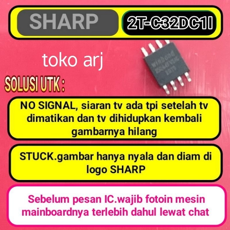 IC eprom Sharp 2t-c32dc1i siap pakai/sudah di flash