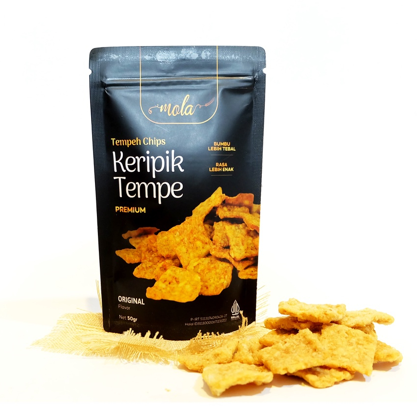 Mola Keripik Tempe 50 gr | Camilan Snack Halal