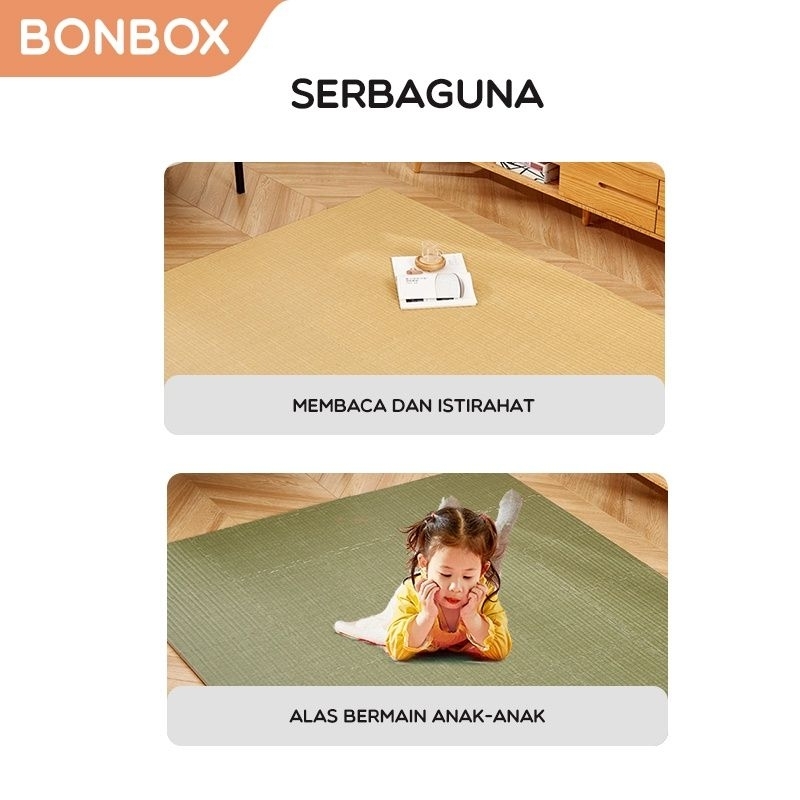 Bonbox BMP40 Puzzle Mat Playmat Alas Bermain Anak Motif Tikar Anyaman Bambu