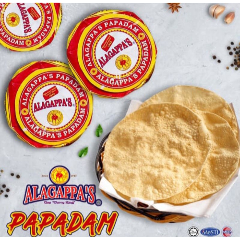 

Alagappa's Papadam / Kerupuk Papadam 100g