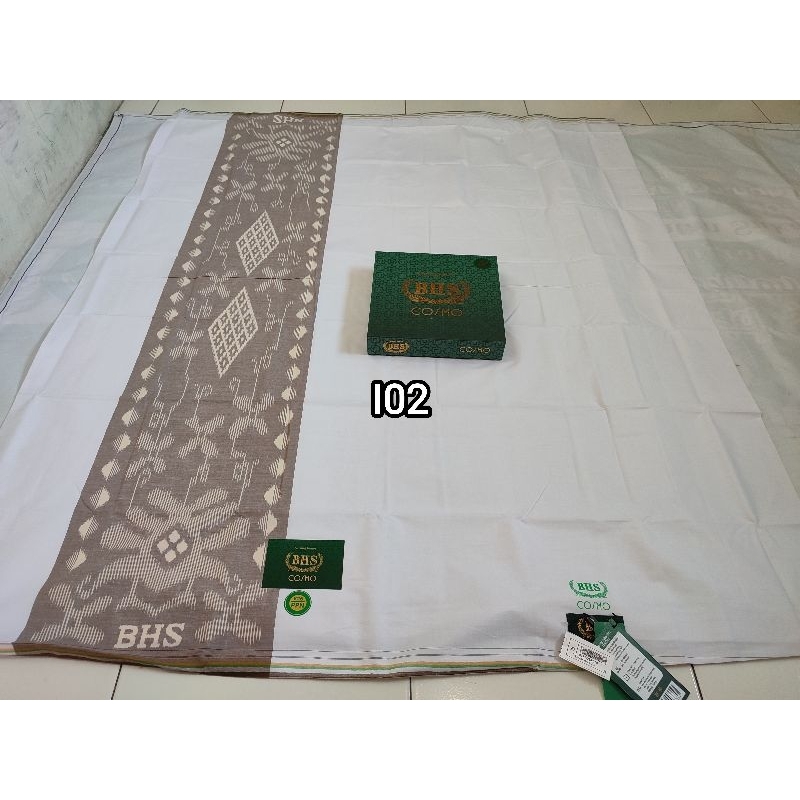 [Farah Berkah] Sarung BHS cosmo | BHS Putih Polos | BHS Gold | Sarung Atlas Favorit | Putih Polos 11