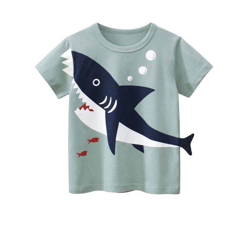 Baju Kaos Anak Premium Quality Gambar Shark 3D Kaos Tshirt Anak Korea Style Baju Atasan Anak Impor Kaos Anak Murah