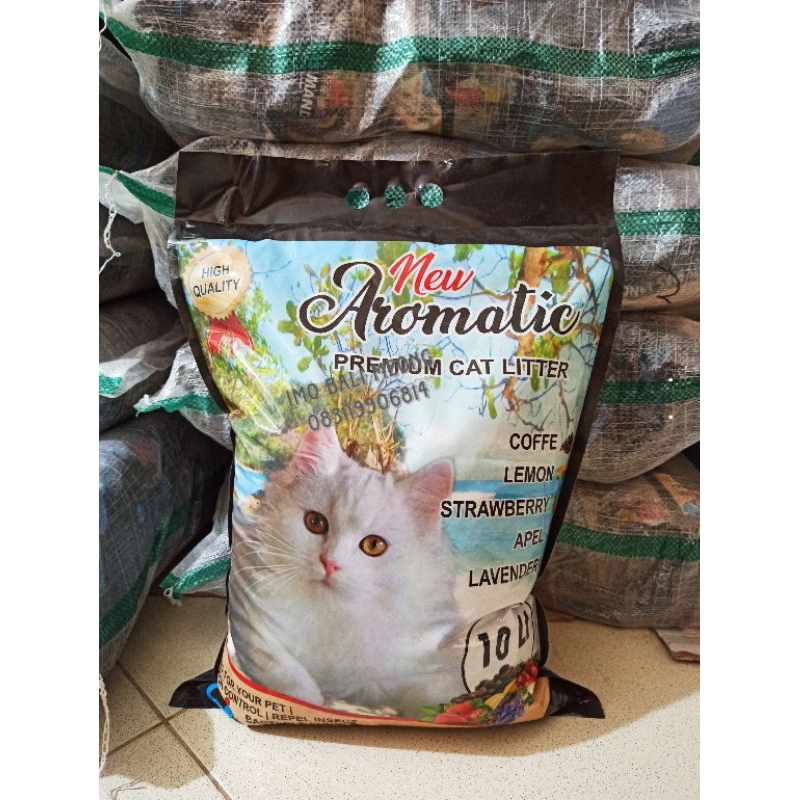 pasir kucing gumpal wangi aromatik/mi chio 10lt