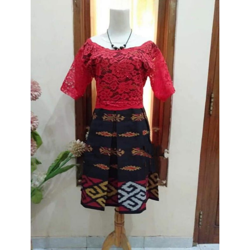 DRESS TENUN BROKAT, BAJU TENUN PESTA