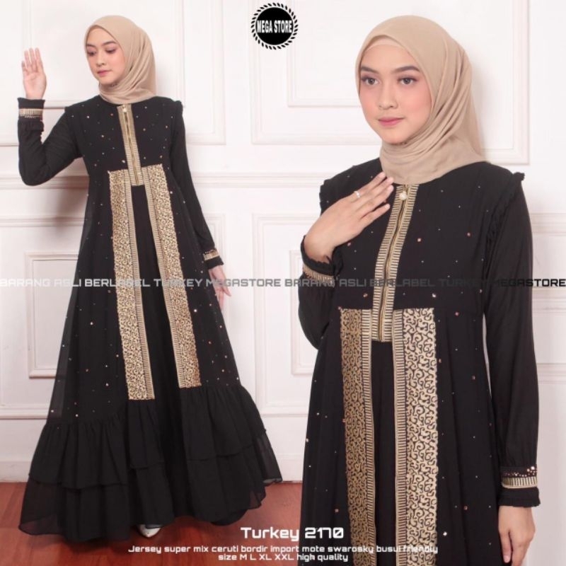 Abaya bordir gamis turkey terlaris megastore