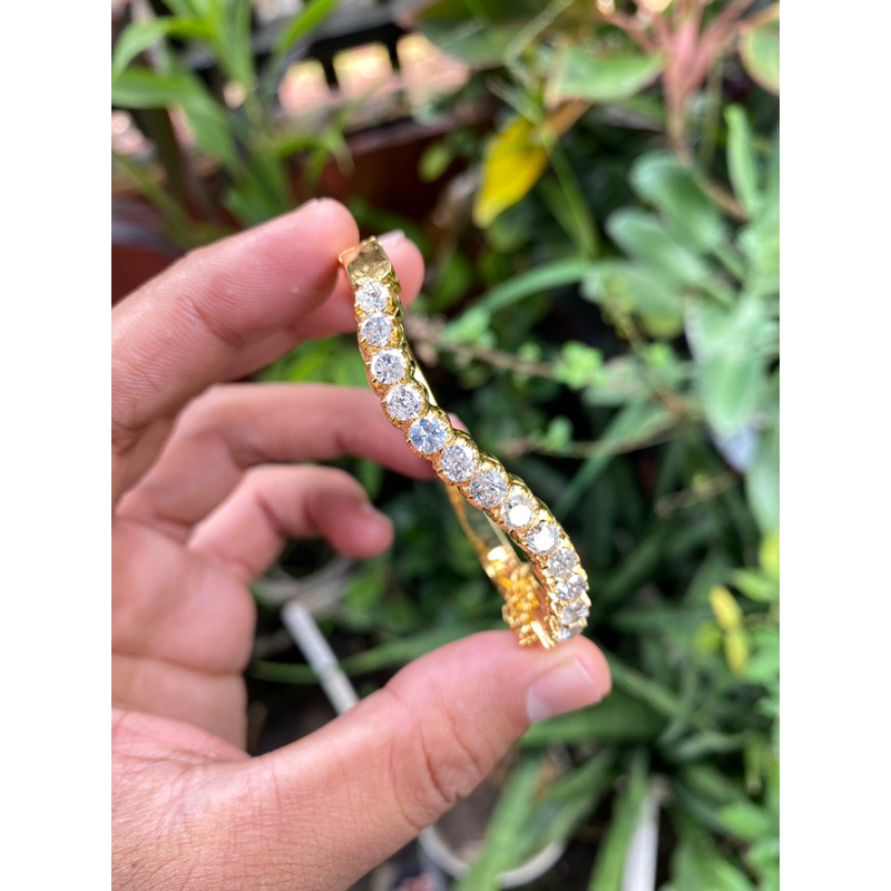 Gelang Emas Berlian Banjar Model S Gelang Kaku