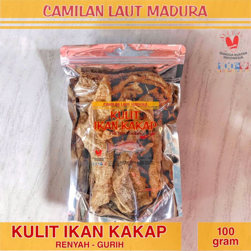 

KULIT IKAN KAKAP BEBAS GLUTEN Teman Santai Cocok Buat Oleh-oleh RENYAH GURIH Tanpa Tepung Siap Makan Asli Alami Original Camilan Laut Madura 100 gram Khas Snack Qday Classic Surabaya Rambak Kerupuk Krupuk Cemilan Jajan Jajanan Murah Hemat Ekonomis