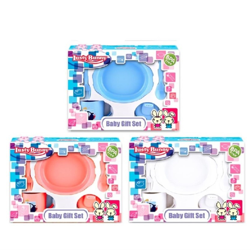 LUSTY BUNNY Baby Feeding Gift Set Alat Makan Bayi isi 5 - LB 1406