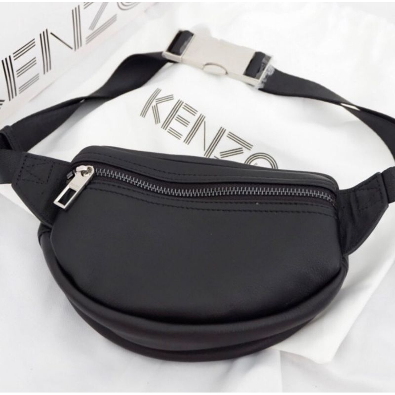 Kenzo Tiger Bumbag In Full Black - ORIGINAL 100%