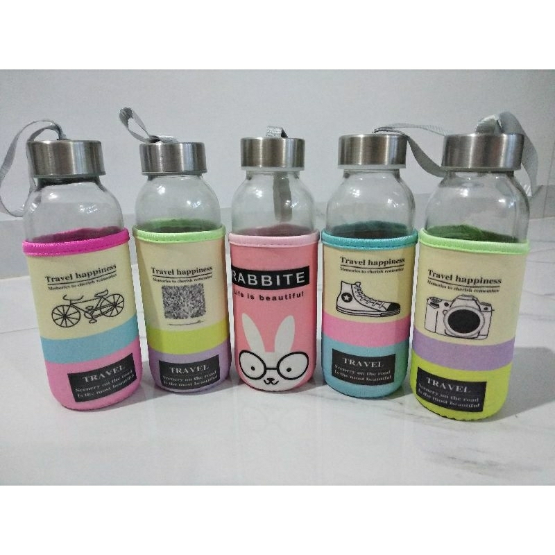 PROMO BOTOL MINUM BAYMAX TRAVEL HAPPINESS 330ML  MY BOTTLE - BOTOL UNIK - GROSIR BOTOL + BUUBLEWRAP